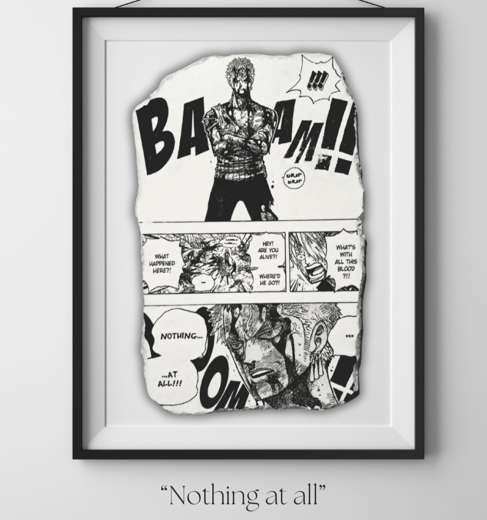 One Piece Wall Art – Zoro “Nothing Happened” Scene