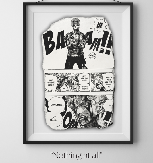 One Piece Wall Art – Zoro “Nothing Happened” Scene
