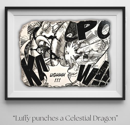 One Piece Wallart - Luffy contro il Drago Celeste